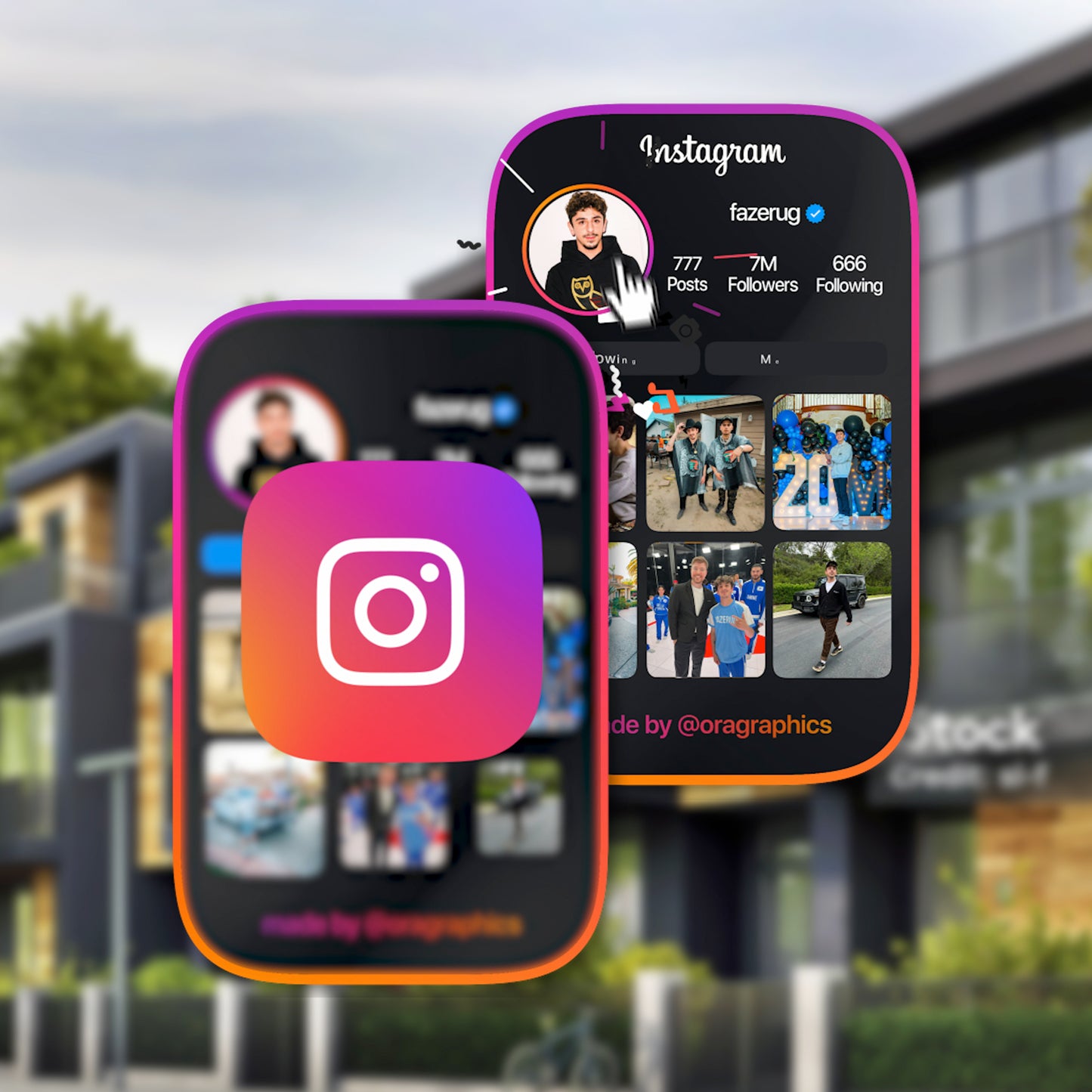 INSTAGRAM LARGE STYLE 1, VERSION 3 (3A)