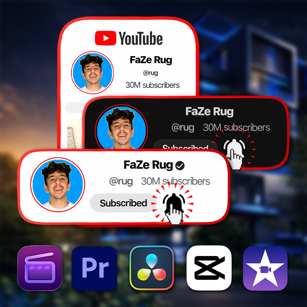 Modern Social Media Overlays For Youtube